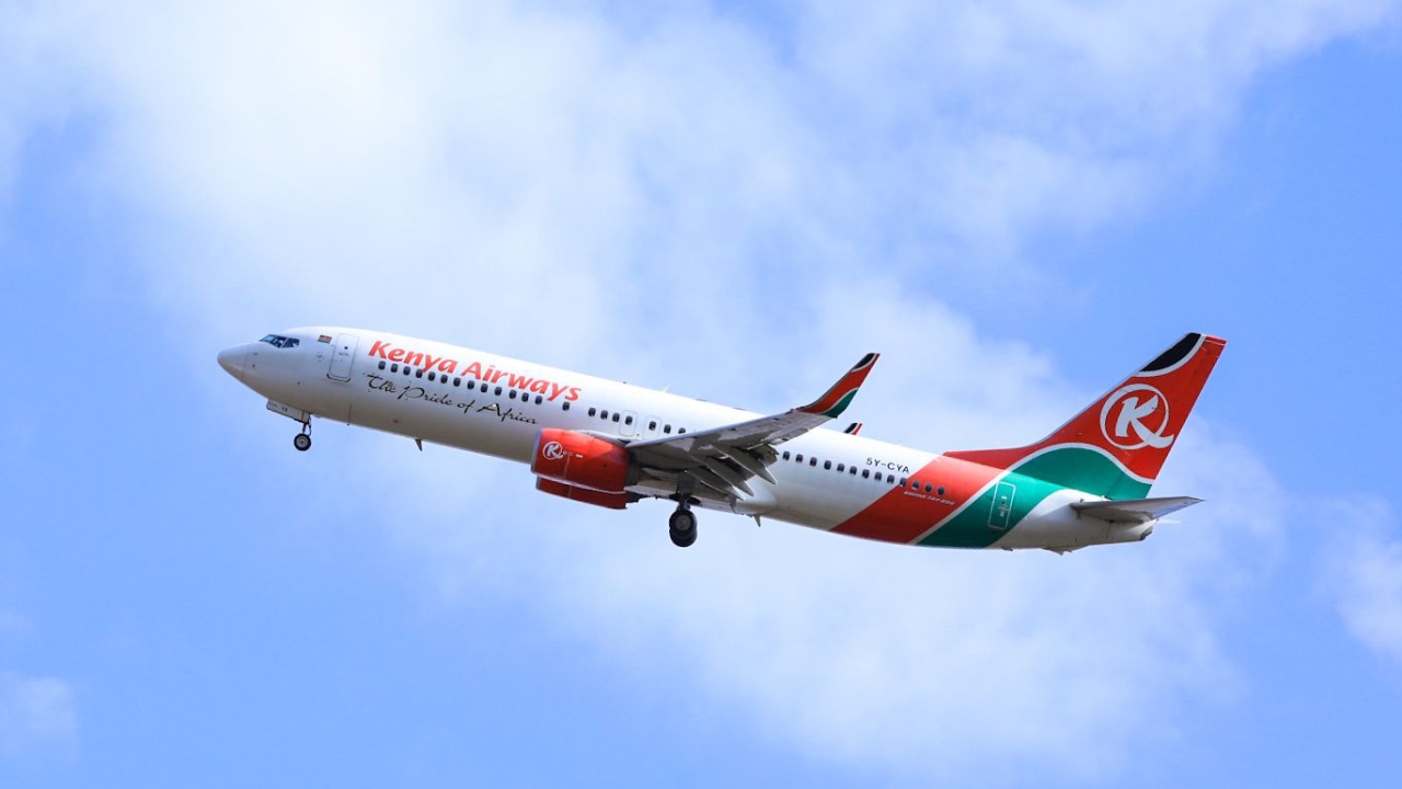 A picture of Kenya Airways plane flying - Kenya Airways financial performance